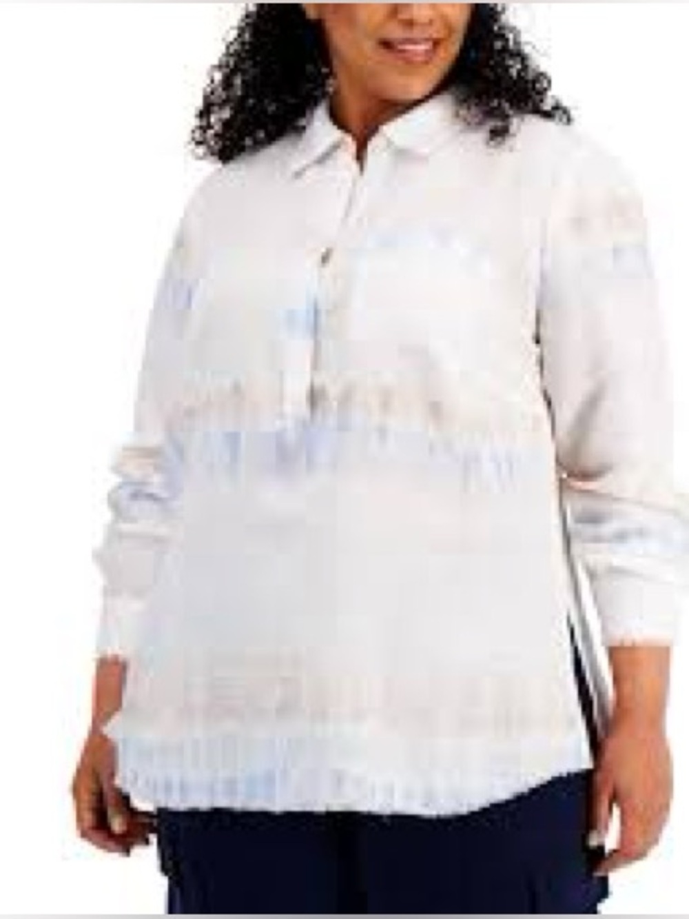 I.N.C INTERNATIONAL CO women’s multi tie-dye linen top